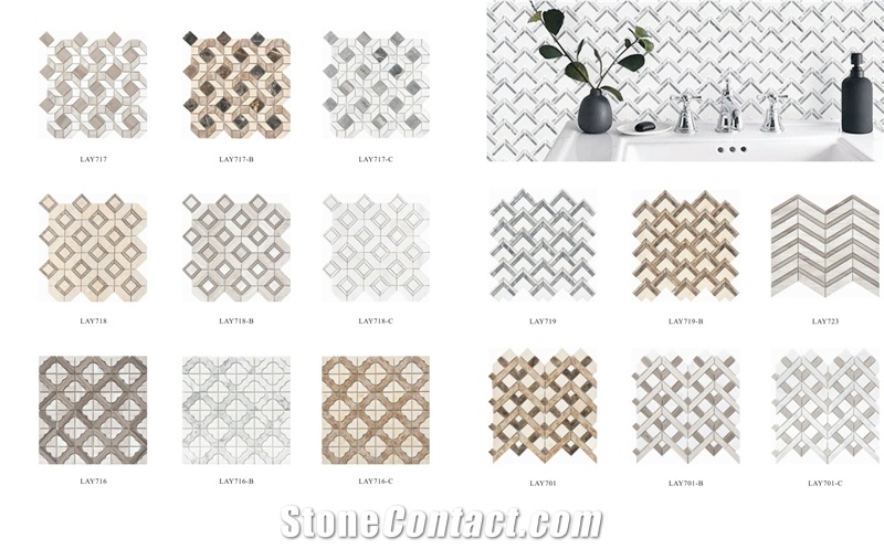 Bianco Carrara White Brick Mosaic Marble Tile for Swimming Pool Floor