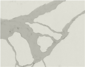 Calacatta White Quartz Marble Slab for Kitchen Countertop