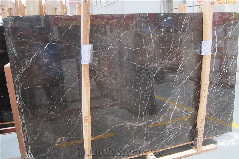 China Dark Emperador Marble St Laurent Brown Black Grey Marble Slabs