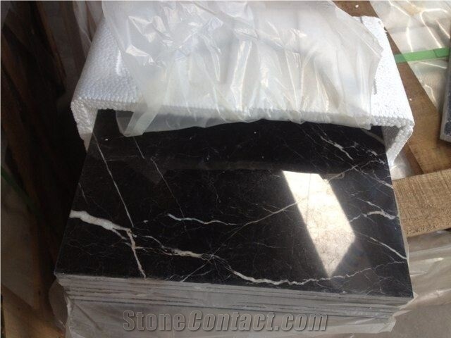 China Nero St Laurent 10mm Brown Black Grey Marble Tile