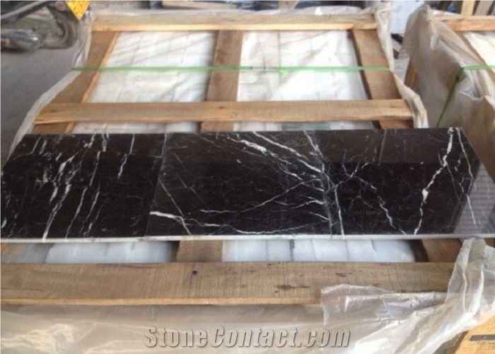 China Nero St Laurent 10mm Brown Black Grey Marble Tile