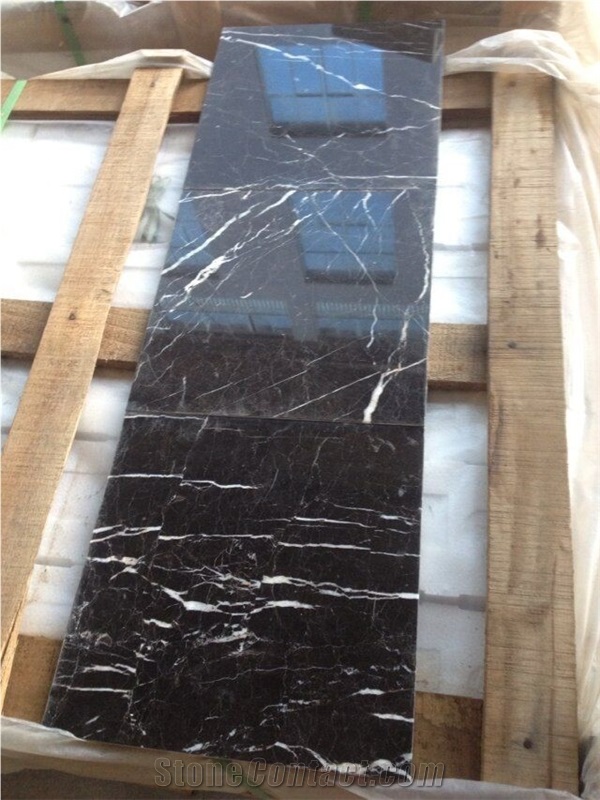 China Nero St Laurent 10mm Brown Black Grey Marble Tile