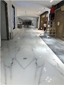 Colorado Lincoln White Marble with Gold Vein Colorado Yule Marble Slab