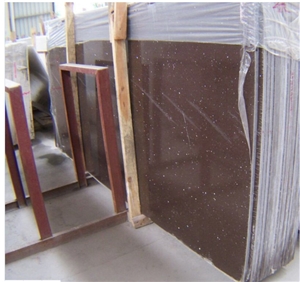 Crystal Dark Light Brown Mirror Sparkle Brown Quartz Stone