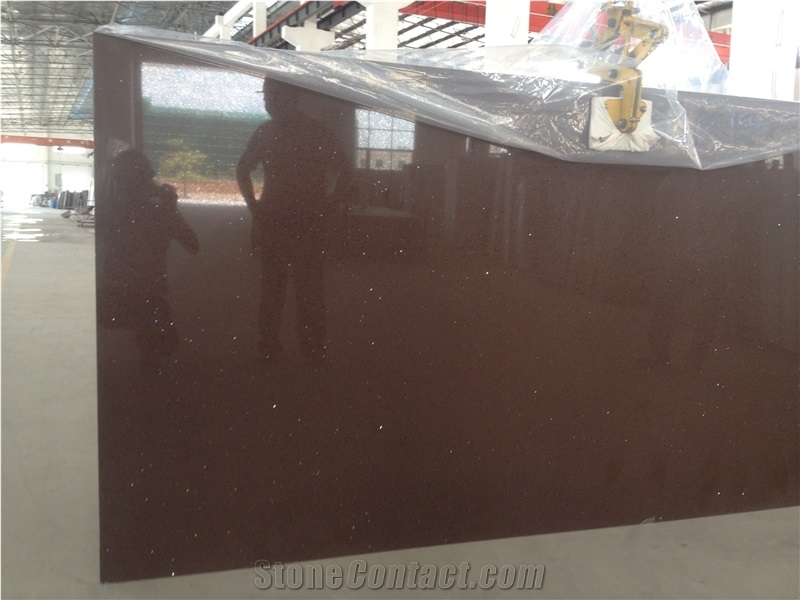 Crystal Dark Light Brown Mirror Sparkle Brown Quartz Stone