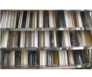 Customize White Grey Black Yellow Quartz Stone Molding & Border