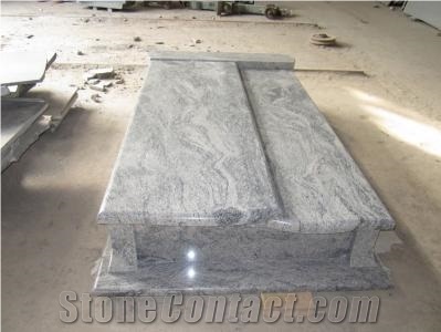 Poland Style Grey Dragon Wave Tombstone