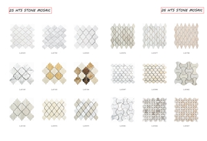 Small Carrara White Marble Hexagon Mosaic Tiles