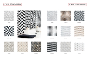 Small Carrara White Marble Hexagon Mosaic Tiles