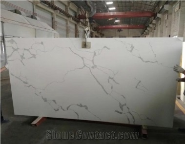Wholesale Calacatta White Grey Veins Quartz Stone Slab
