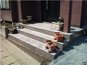 Oshima Ishi Gray Granite Entrance Stair
