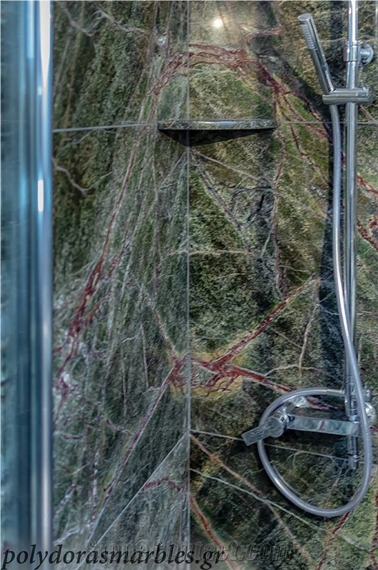 Bath Design with Marble Rainforest Green