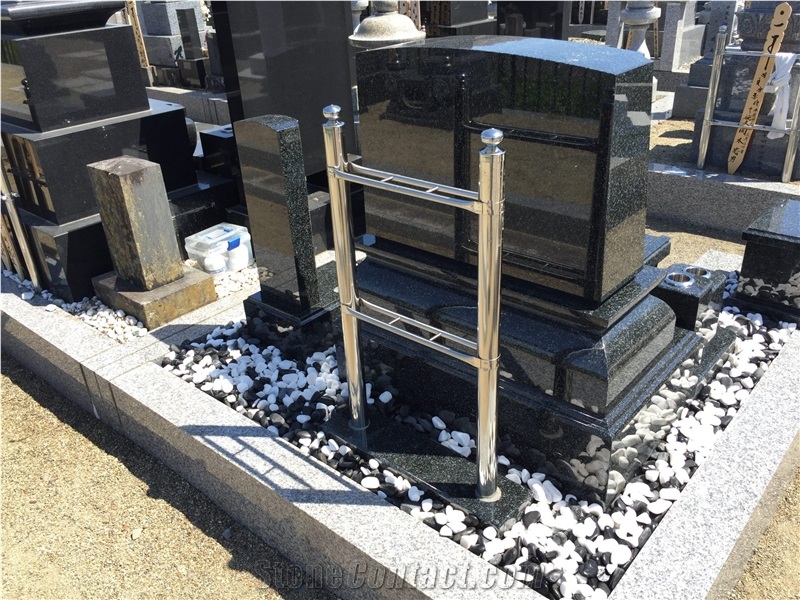 Black Pearl Granite Japanese Style Monuments