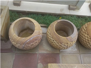 Flower Pots in Sandstone