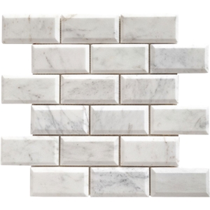 Imperial White Marble-Bianco Venatino White Basketweave Mosaic 12"X12"