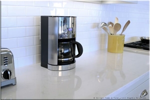 Pure White Solid Surface Kitchen Countertop