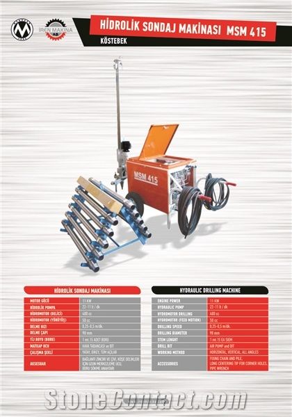 Marble - Granite Hydraulic Drilling Machine