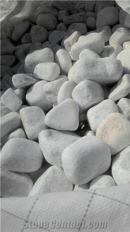 Mugla White Marble Pebbles