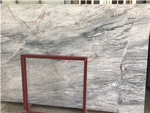 Cloudy Grey Marble Slabs for Carpet Medallions