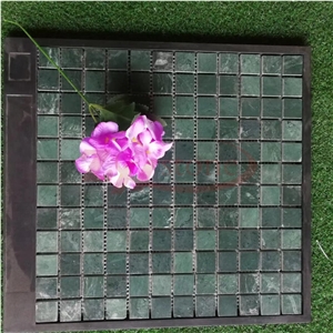 Pure White Marble with Glass Mosaic
