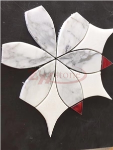 Sliver Grey Travertine Octagon Mosaic