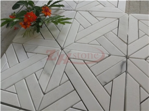 Sliver Grey Travertine Octagon Mosaic