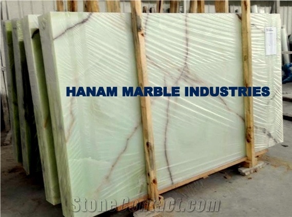Light Green Onyx, Pakistan Light Green Onyx Tile & Slabs,