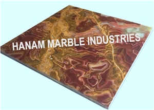 Multi Red Onyx, Pakistan Multi Red Onyx Tile
