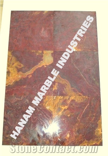 Multi Red Onyx, Pakistan Multi Red Onyx Tile