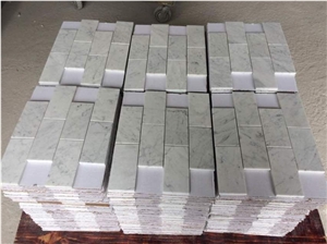 Carrara White Marble Rectangle Mosaic for Bathroom