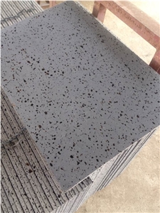 Hainan Basalt Honed Lava Stone Tiles for Flooring