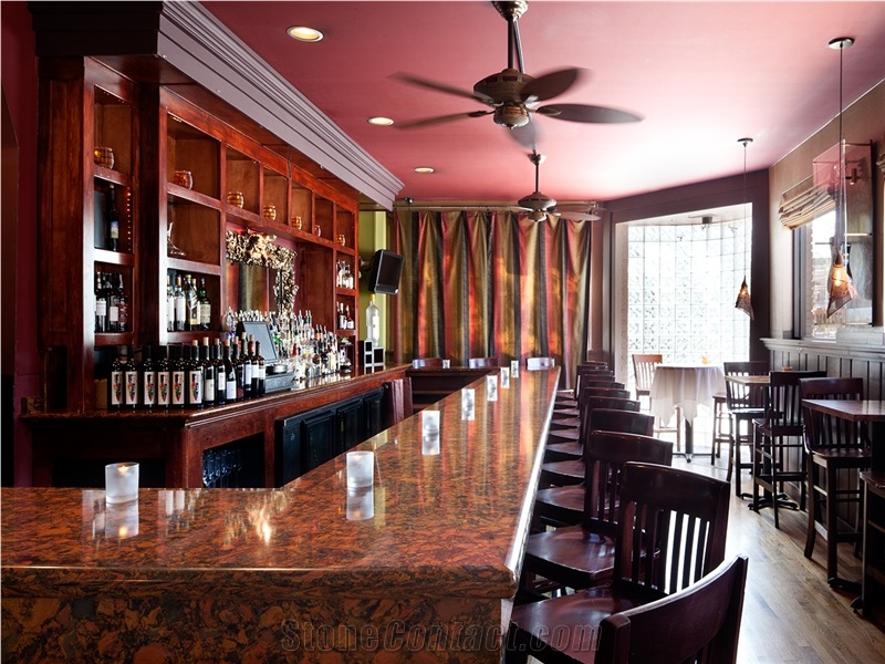 High-End Quartz Stone Bar Countertop Aberdeen Stone