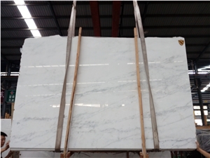 Oriental White Marble Slabs with Grey Veins, Gold Veins