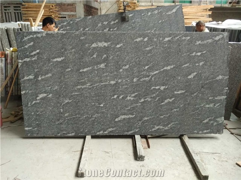Snow Grey Granite Natural Stone Slab, China Grey Granite