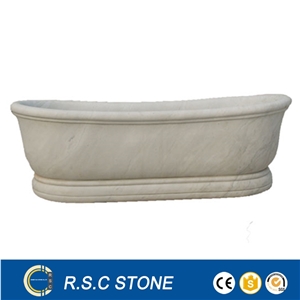 White Marble Bathtub Soaking Bathtub