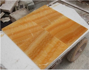 Yellow Honey Onyx Tiles Slabs for Countertop Decoration