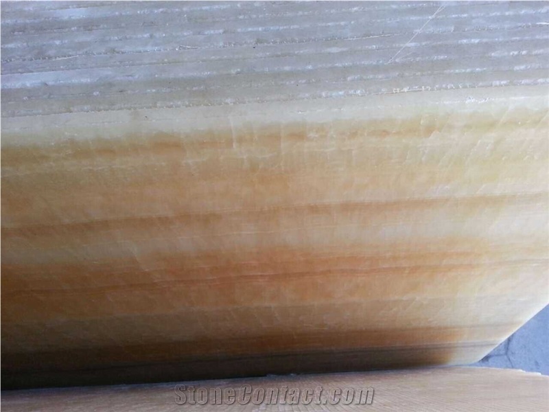 Yellow Honey Onyx Tiles Slabs for Countertop Decoration