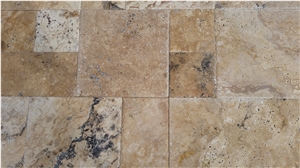 Philadelphia Travertine Tiles Pattern, Brown Travertine Floor Tiles