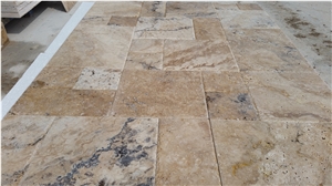 Philadelphia Travertine Tiles Pattern, Brown Travertine Floor Tiles