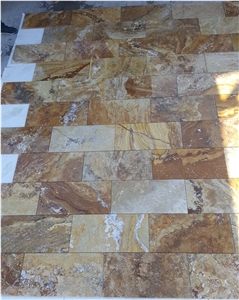 Scabas Travertine Tiles & Slabs, Multicolor Travertine for Floor Tiles