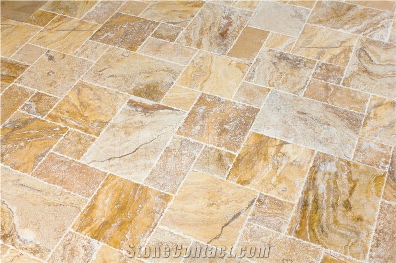 Scabas Travertine Tiles & Slabs, Multicolor Travertine for Floor Tiles
