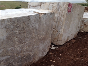 Silver Travertine Block, Grey Travertine Blocks Turkey