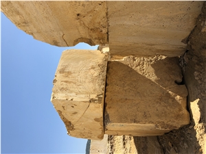 Yellow Travertine Block