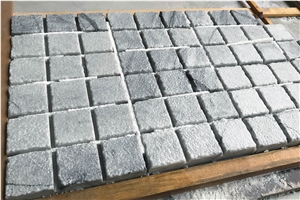 Parnon Grey Bush-Hammered & Brushed Mosaic