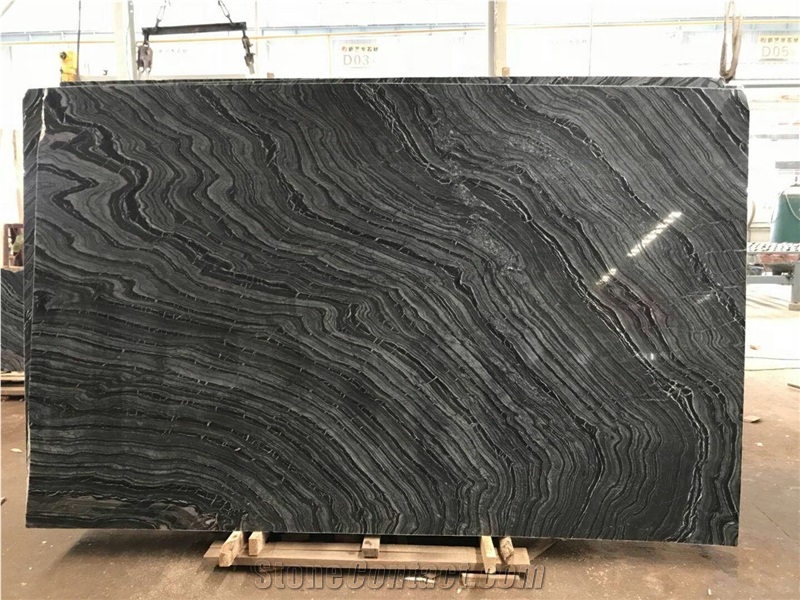 Ancient Wood Marble/ Black Wood Vein Marble Slabs for Sale