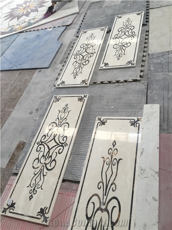 Custom Floor Marble Medallions Imperial God Marble Waterjet Medallions