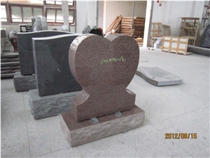Custom Stone Granite Monument Upright Heart Monuments
