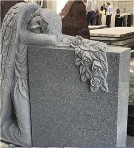 Engraved Single Black Granite Monuments Absolute Black Monument