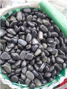High Polished Black Pebble Stone, River Stone