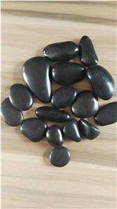 High Polished Black Pebble Stone, River Stone